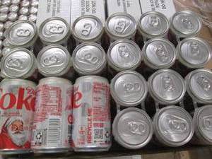lot 182 image: 24 7.5 oz Diet Coke cans...