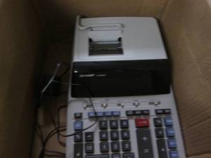 lot 232 image: Sharp adding machine...