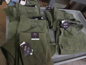 lot 244 image: Green jeans size 16 17 18 and 26...