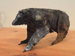 lot 113 image: Bear theme Hollow Metal Sculpture
