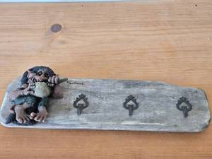 lot 206 image: Vintage Troll theme Coat Rack by Paul Bonner� Bebe� (Norway)