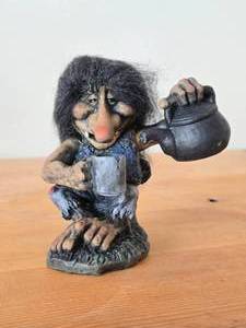 lot 222 image: Scandinavian Troll Pouring Tea theme Figurine by Paul Bonner� Bebe� (Norway)