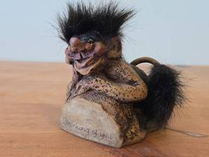 lot 195 image: Vintage Troll theme Handmade Figurine by NyForm (Norway)