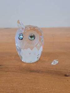 lot 244 image: Vintage Owl theme Swarovski Crystal Figurine