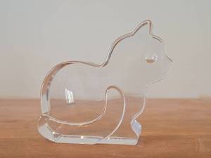 lot 262 image: Cat theme Crystal Figurine by Orrefors (Sweden)
