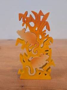 lot 300 image: Vintage Hand Made Wood Monkey Puzzle (1980s)