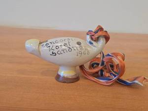 lot 297 image: Vintage Sandnesquak Clay Bird Whistle (1958) (Sandes Norway)