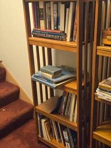lot 358 image: Two Shelf Off a Wall  a Small Bookshelf of Books