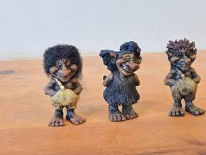 lot 228 image: Lot of (3) Scandinavian Troll theme Figurines by Paul Bonner� Bebe� (Norway)