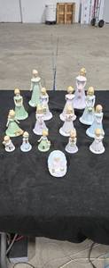 lot 2080 image: Porcelain Birthday Figurines Set