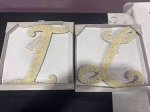 lot 2127 image: Pearl Wall Decor Letters