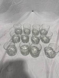 lot 2135 image: Set of 12 Wavy Glass Tumblers