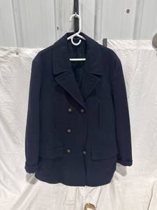 lot 2214 image: Navy Blue Double-Breasted Peacoat