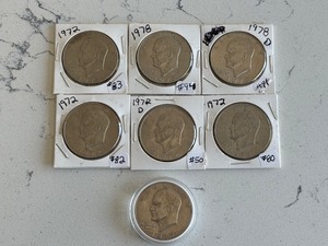lot 73 image: Eisenhower Dollars