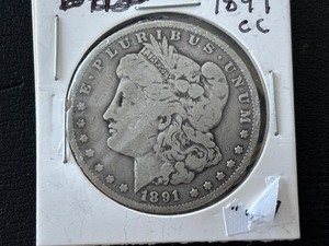 lot 1 image: 1891-CC Morgan Dollar