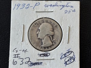 lot 4 image: 1932 Washington Quarter