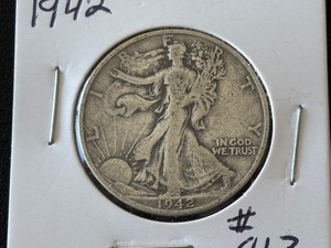 lot 15 image: 1942-S Walking Liberty Half Dollar
