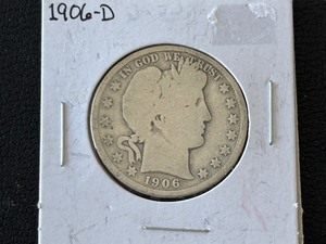 lot 22 image: 1906-D Barber Half Dollar