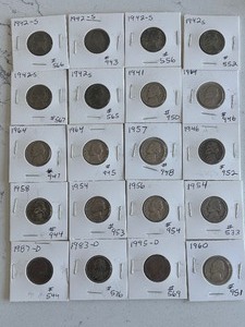 lot 31 image: Jefferson Nickels Includes Silver War Nickels