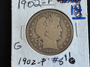 lot 54 image: 1902 Barber Half Dollar