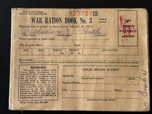 lot 13 image: War Ration Book