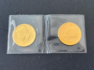 lot 27 image: Gold Plated Kennedy Half Dollars