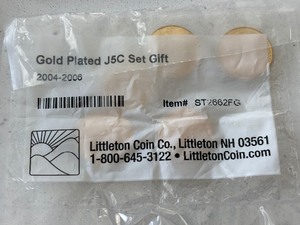 lot 30 image: Gold Plated Jefferson Nickel Set