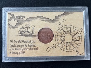 lot 41 image: Genuine Shipwreck Coin of the Admiral Gardner in 1809