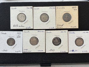 lot 54 image: Silver Canadian Coins