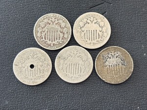 lot 83 image: Shield Nickels