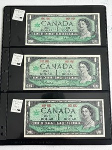 lot 208 image: 1967 Canada $1 Dollar Notes
