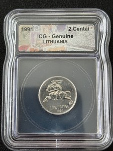 lot 221 image: 1991 Lithuania ICG Genuine
