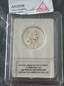 lot 231 image: 2010 Silver Enriched Native American Dollar