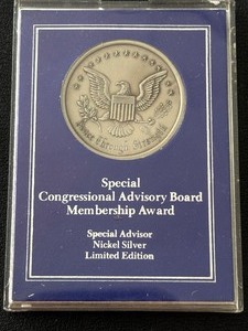 lot 232 image: Congressional Advisory Board Award