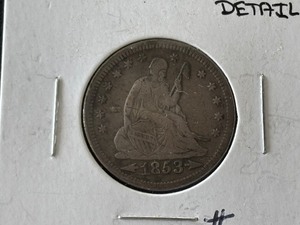 lot 3 image: 1853 Liberty Seated Quarter Arrows and Rays