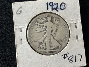 lot 8 image: 1920 Walking Liberty Half Dollar