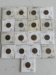 lot 21 image: Lincoln Wheat and Memorial Cents