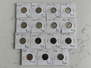 lot 41 image: Roosevelt Dimes Including Silver