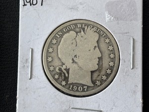 lot 49 image: 1907 Barber Half Dollar