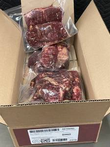 lot 102 image: Beef Ribeye Roll Steak - Fat Added - 10.5 lb Frozen Box (3-Pack)