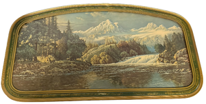 lot 18 image: Antique Framed Mountain & Lake Landscape Print by Frederick D. Ogden