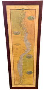 lot 9 image: Hand Painted Lake Pepin Map
