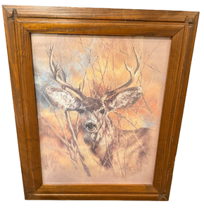 lot 40 image: The Silent Buck Wood Framed Print