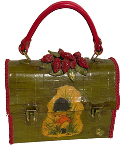 lot 21 image: Vintage Decoupage Lunchbox Handbag