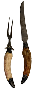 lot 71 image: Knife & Fork Antler Set