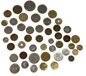 lot 23 image: Mixed Assortment of 47 Foreign Coins