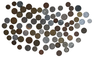 lot 23E image: Assortment of 80 Foreign Currency Coins