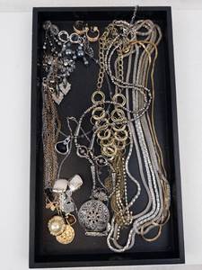 Assorted Costume Jewelry Lot - Necklaces, Rings, Bracelets & Pendants