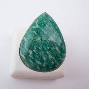 Amazonite Teardrop Ring - Sterling Silver 925
