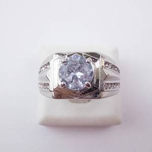 Mens CZ Rhinestone Ring - Size 12